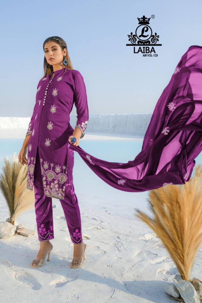 Laiba Am 129 New Designer Ethnic Wear Ready Made Suit Collection